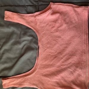 Light pink bedazzled crop. PLT